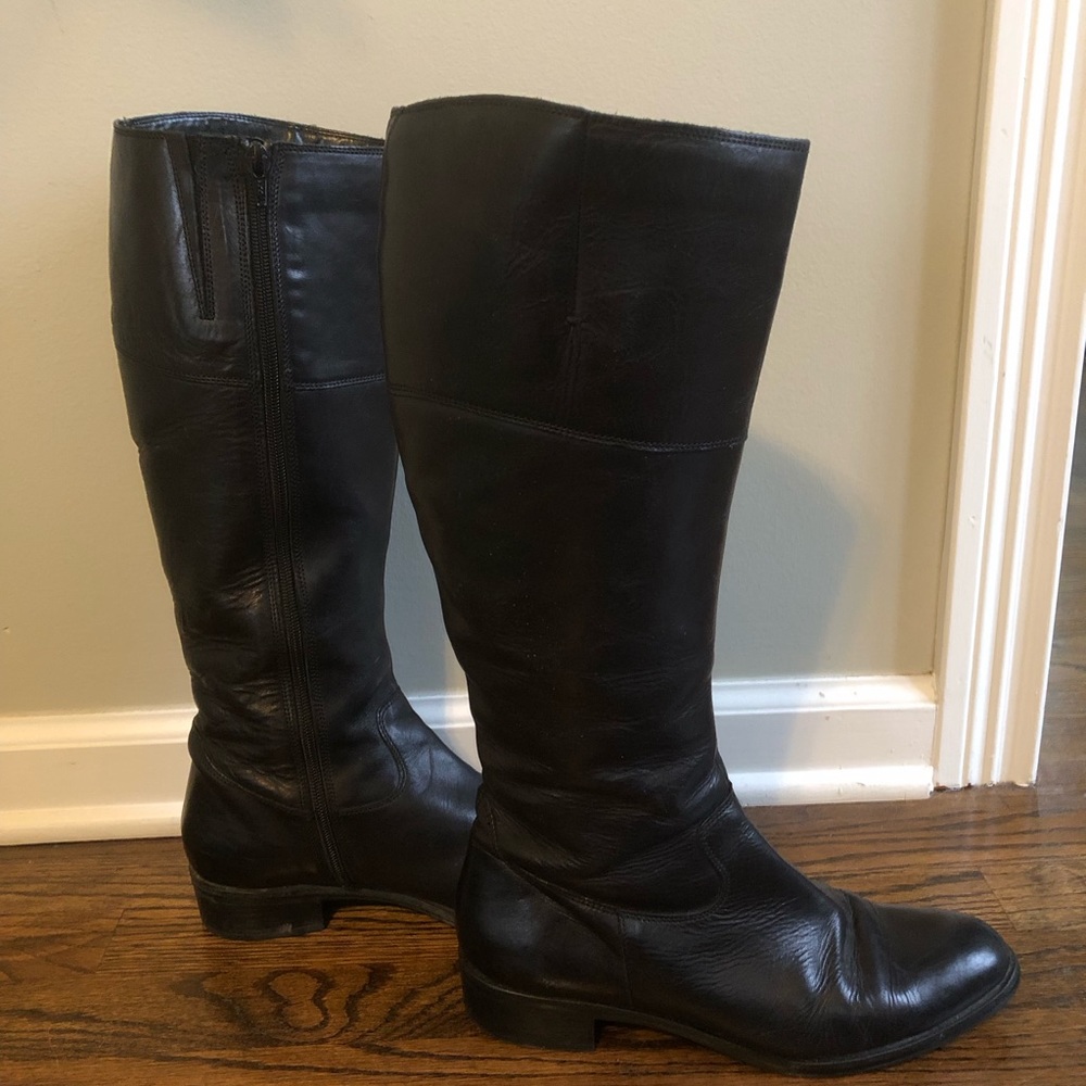 Clarks Leather Tall Black Boots